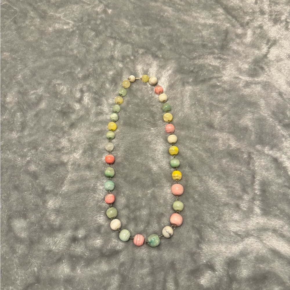 Multicolor Beaded Stone Necklace